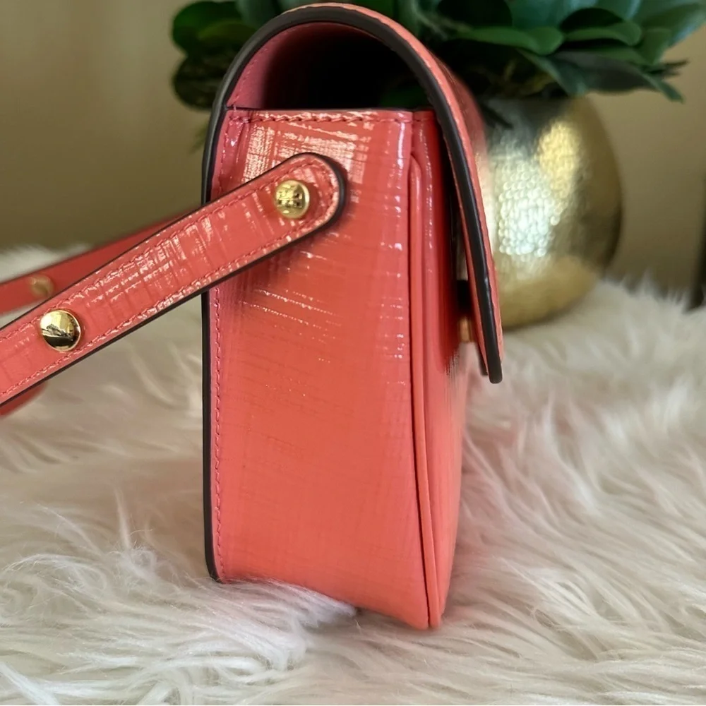 New Tory Burch Robinson Crosshatched Convertible Shoulder Bag
